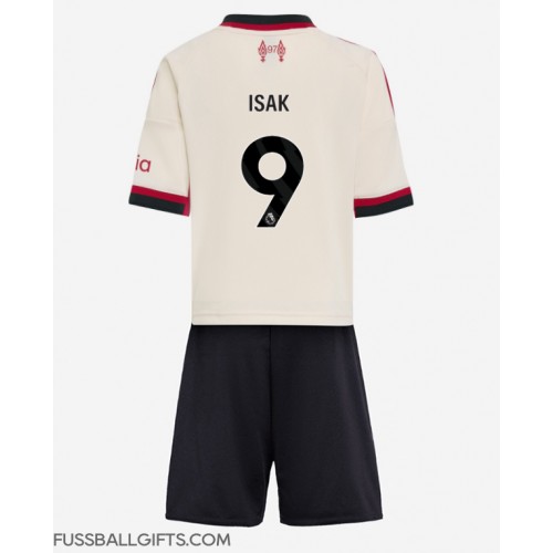 Liverpool Alexander Isak #9 Fußballbekleidung Auswärtstrikot Kinder 2025-26 Kurzarm (+ kurze hosen)